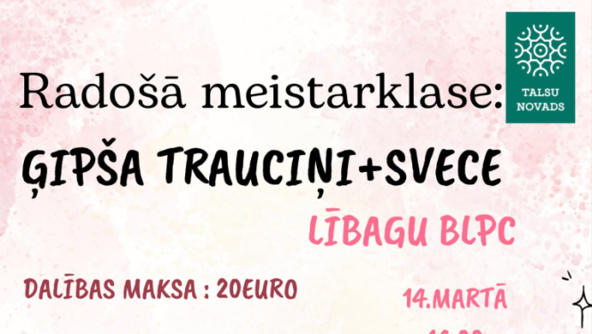 Radošās meistarklases afiša