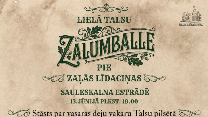 Lielās Talsu zaļumballes afiša