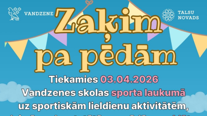 Lieldienu pasākuma Vandzenē afiša