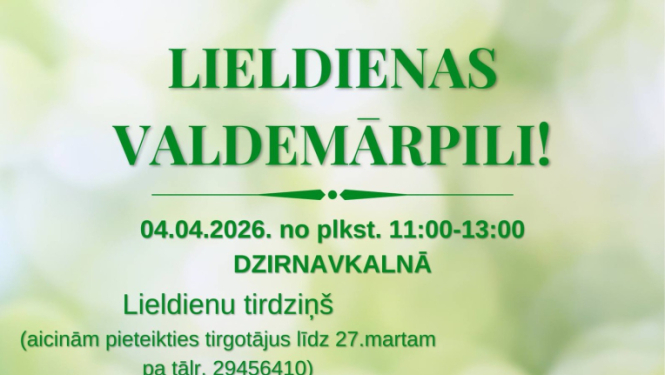 Lieldienu Valdemārpilī afiša