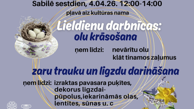 Lieldienu darbnīcu Sabilē afiša