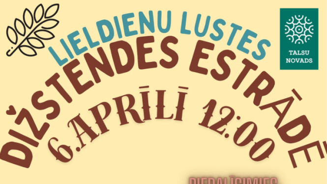 Lieldienu lustes Dižstendes estrādē afiša