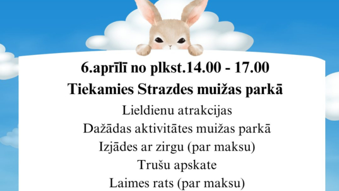 Lieldienu lustes Strazdes muižā afiša