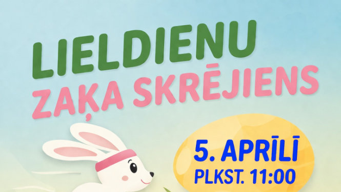 Lieldienu zaķa skrējiena afiša