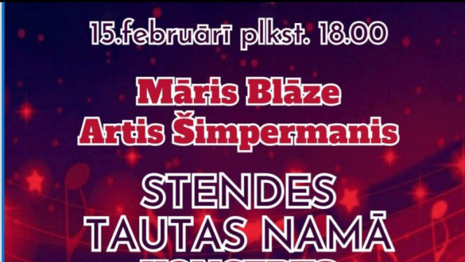 Māra Blāzes un Ata Šimpermaņa koncerta afiša