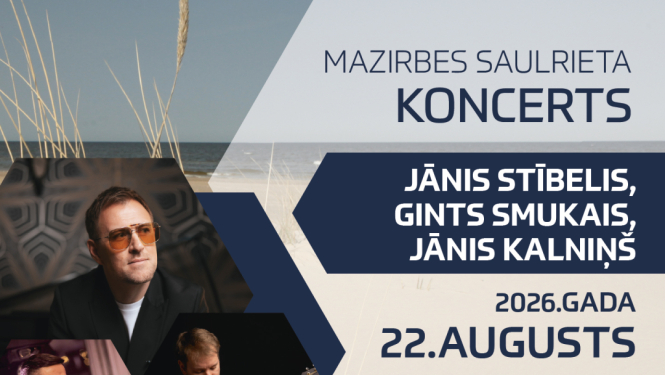 Mazirbes saulrieta koncerta ar Jāni Stībeli afiša