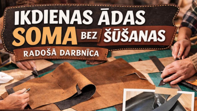 Meistarklases Ikdienas ādas soma bez šūšanas afiša