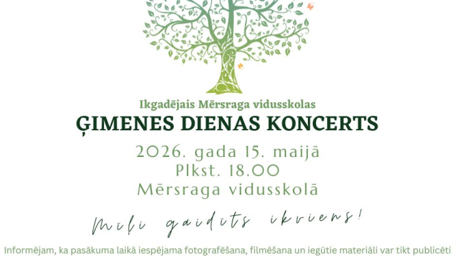 Mērsraga vidusskolas Ģimenes dienas koncerta afiša