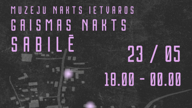 Muzeju nakts Sabilē 2026 afiša