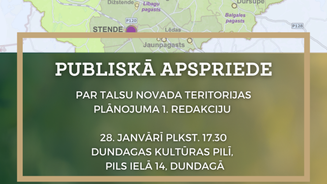 Teritorijas plānojuma 1. redakcijas publiskā apspriešana Dundagā