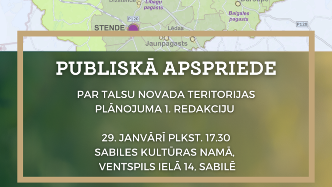 Teritorijas plānojuma 1. redakcijas publiskā apspriešana Sabilē