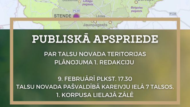 Teritorijas plānojuma 1. redakcijas publiskā apspriešana Talsos
