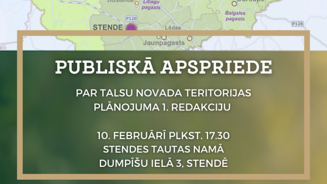Teritorijas plānojuma 1. redakcijas publiskā apspriešana Stendē
