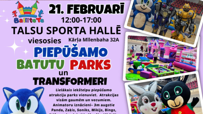 Piepūšamo batutu parks