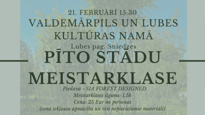 Pīto stādu meistarklases afiša