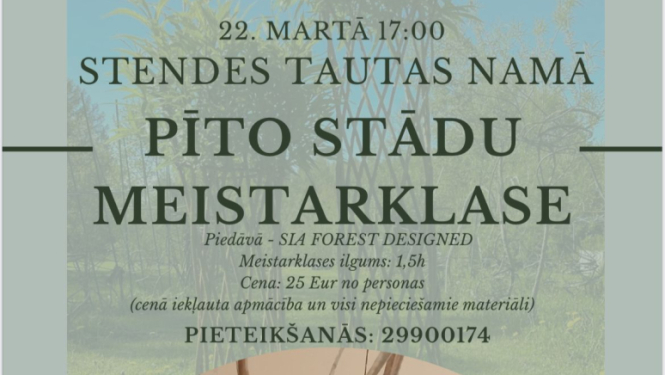 Pīto stādu meistarklases afiša