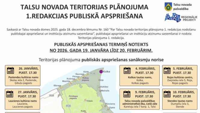 Teritorijas plānojuma 1. redakcijas publiskās apspriešanas plakāts