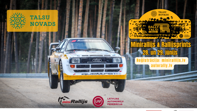 Rallija Talsos 2025 afiša
