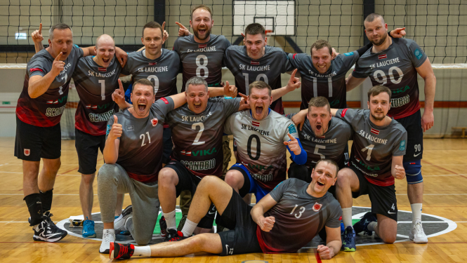 SK Laucienes volejbolisti triumfē Tukuma novada atklātajā čempionātā volejbolā