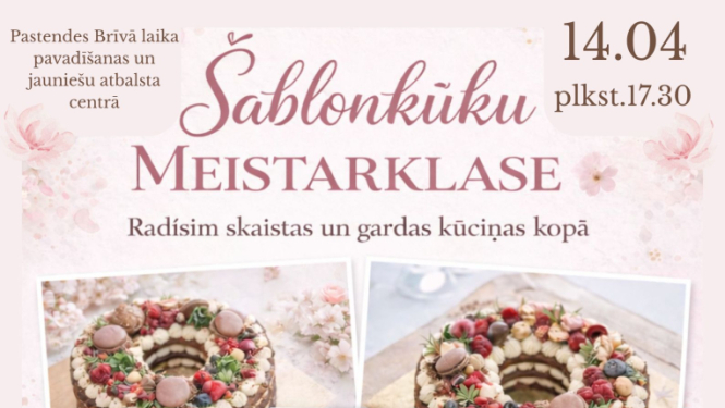 Šablonkūku meistarklases afiša