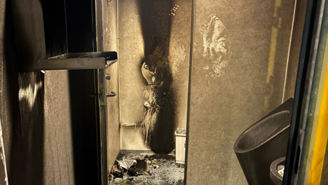 Sabojāta tualete Talsos