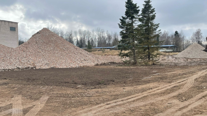 Talsu notekūdeņu attīrīšanas iekārtu teritorija pēc degradēto ēku nojaukšanas