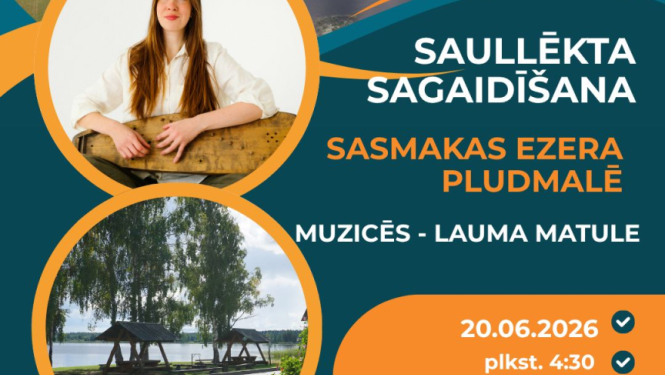 Saullēkta sagaidīšanas pie Sasmakas ezera afiša