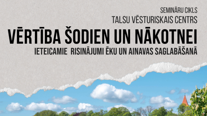 Semināru cikla Talsu vēsturiskais centrs afiša