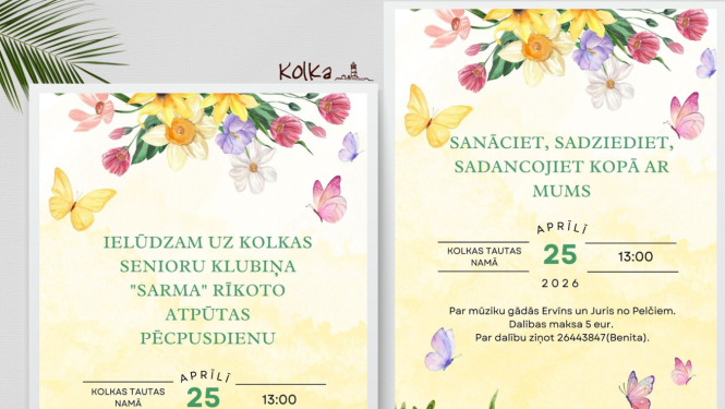 Senioru balles Kolkā afiša