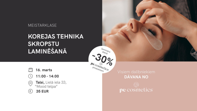 Meistarklase „Korejas tehnika skropstu laminēšanā”