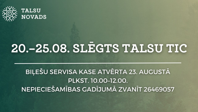 Slēgts Talsu TIC
