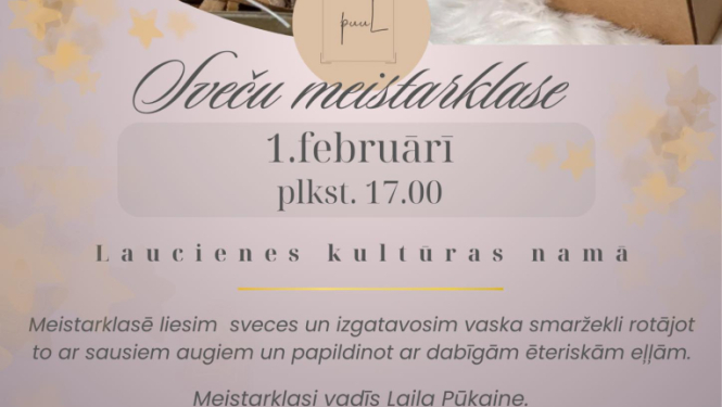 Sveču meistarklases afiša