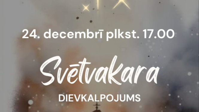Svētvakara dievkalpojuma afiša