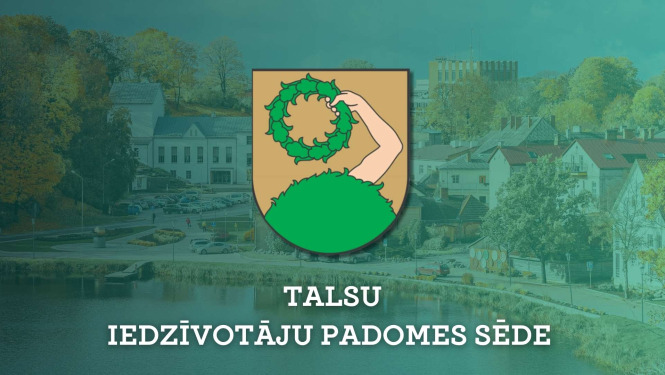 Talsu iedzīvotāju padomes sēdes baneris