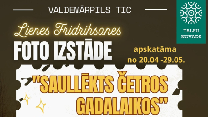 Tikšanās ar foto izstādes Saullēkts četros gadalaikos autori Lieni Fridrihsoni
