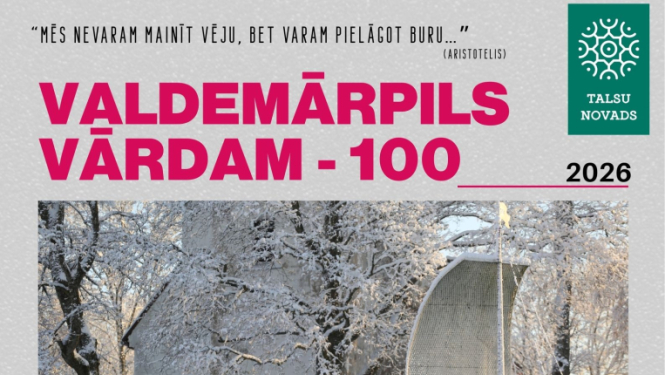 Valdemārpils vārdam - 100 pasākumu afiša