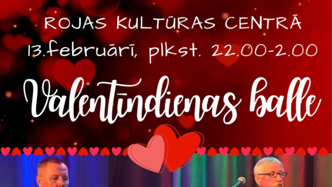 Valentīndienas balles Rojā afiša