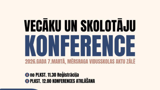 Vecāku un skolotāju konference Mēsragā. Afiša