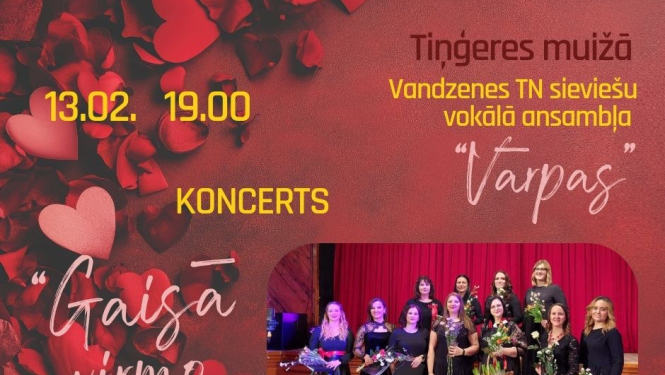 Vokālā ansambļa Vārpas koncerta afiša