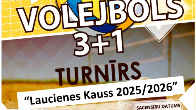 Volejbola spēles Laucienē afiša