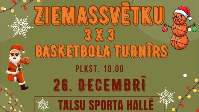 Ziemassvētku basketbola 3x3 turnīra afiša