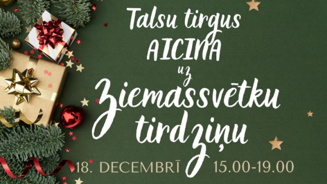 Ziemassvētku tirdziņa Talsos afiša