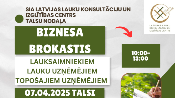 Biznesa brokastis Talsos