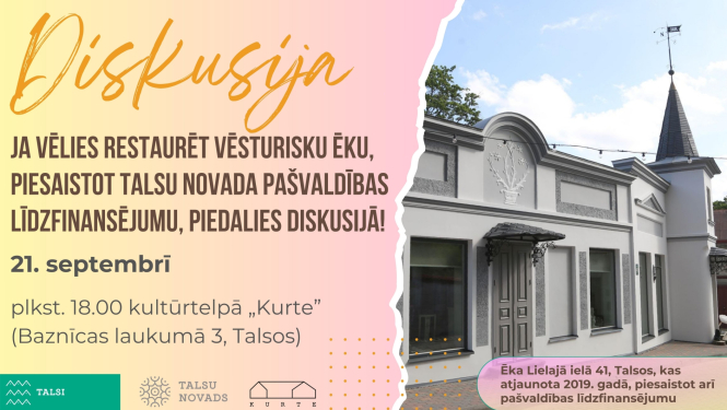Diskusija par vēsturisko ēku restaurāciju, piesaistot pašvaldības līdzfinansējumu
