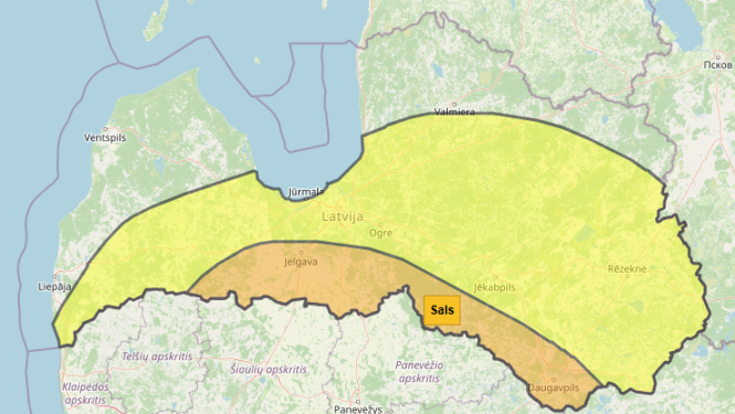 dzeltenais brīdinājums