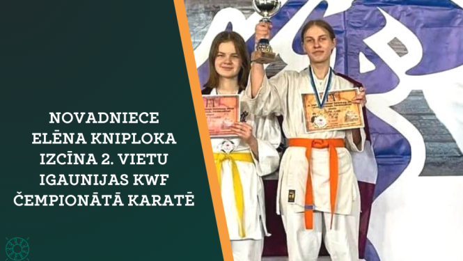 Novadniece Elēna Kniploka izcīna 2. vietu Igaunijas KWT čempionātā karatē
