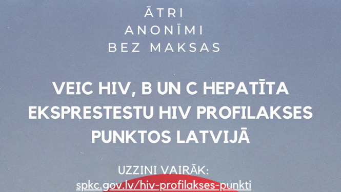 Iespēja veikt HIV un hepatītu testu bez maksas