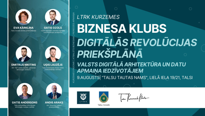 Latvijas Tirdzniecības un rūpniecības kameras Kurzemes biznesa kluba diskusija par digitālo politiku un datu apmaiņu