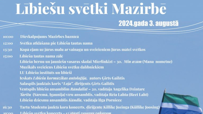 Ikviens laipni aicinās uz Lībiešu svētkiem Mazirbē 3. augustā