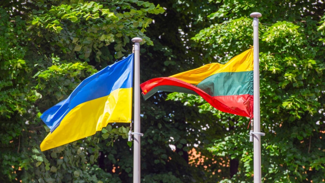 Lietuvas un Ukrainas karogs